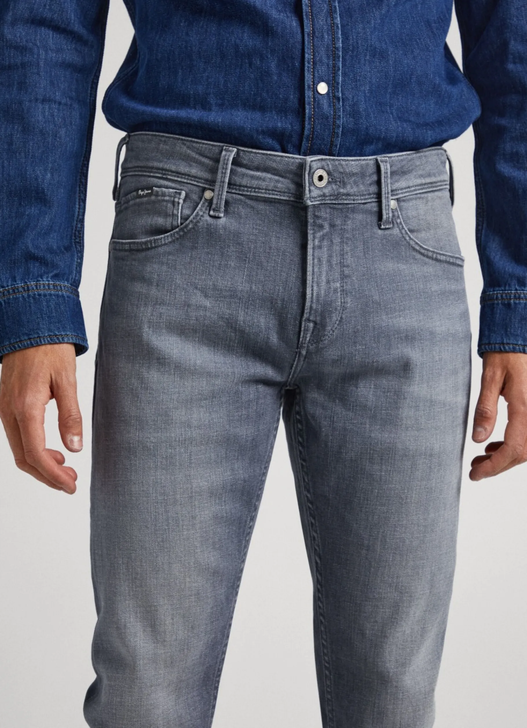 Men Pepe Jeans Finsbury Skinny Fit Low-Rise Jeans