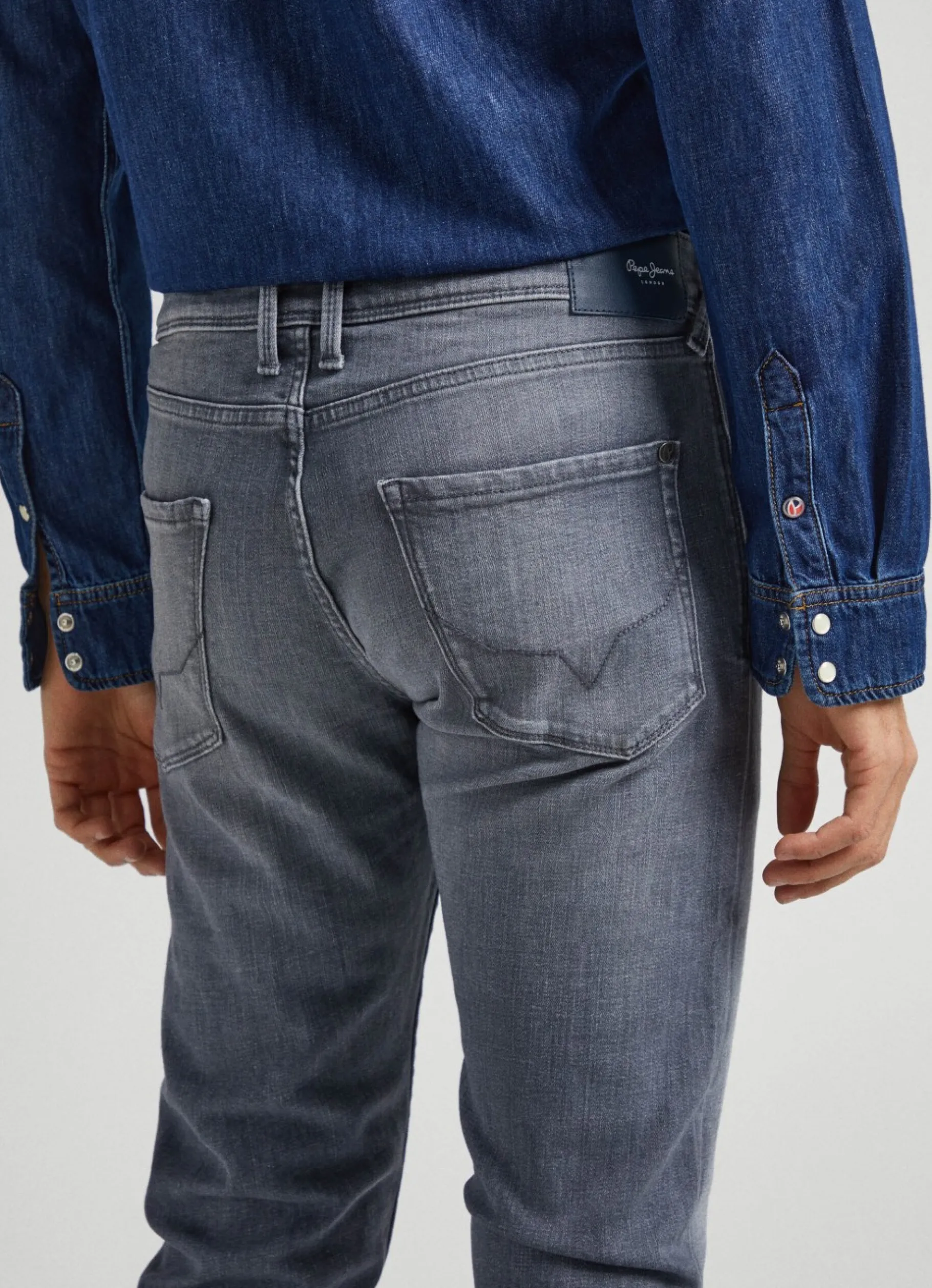 Men Pepe Jeans Finsbury Skinny Fit Low-Rise Jeans
