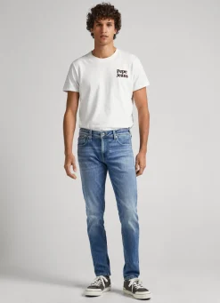 Men Pepe Jeans Finsbury Skinny Fit Low-Rise Jeans