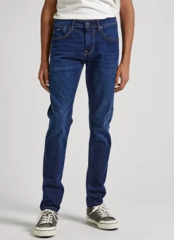 Men Pepe Jeans Finsbury Skinny Fit Low-Rise Jeans