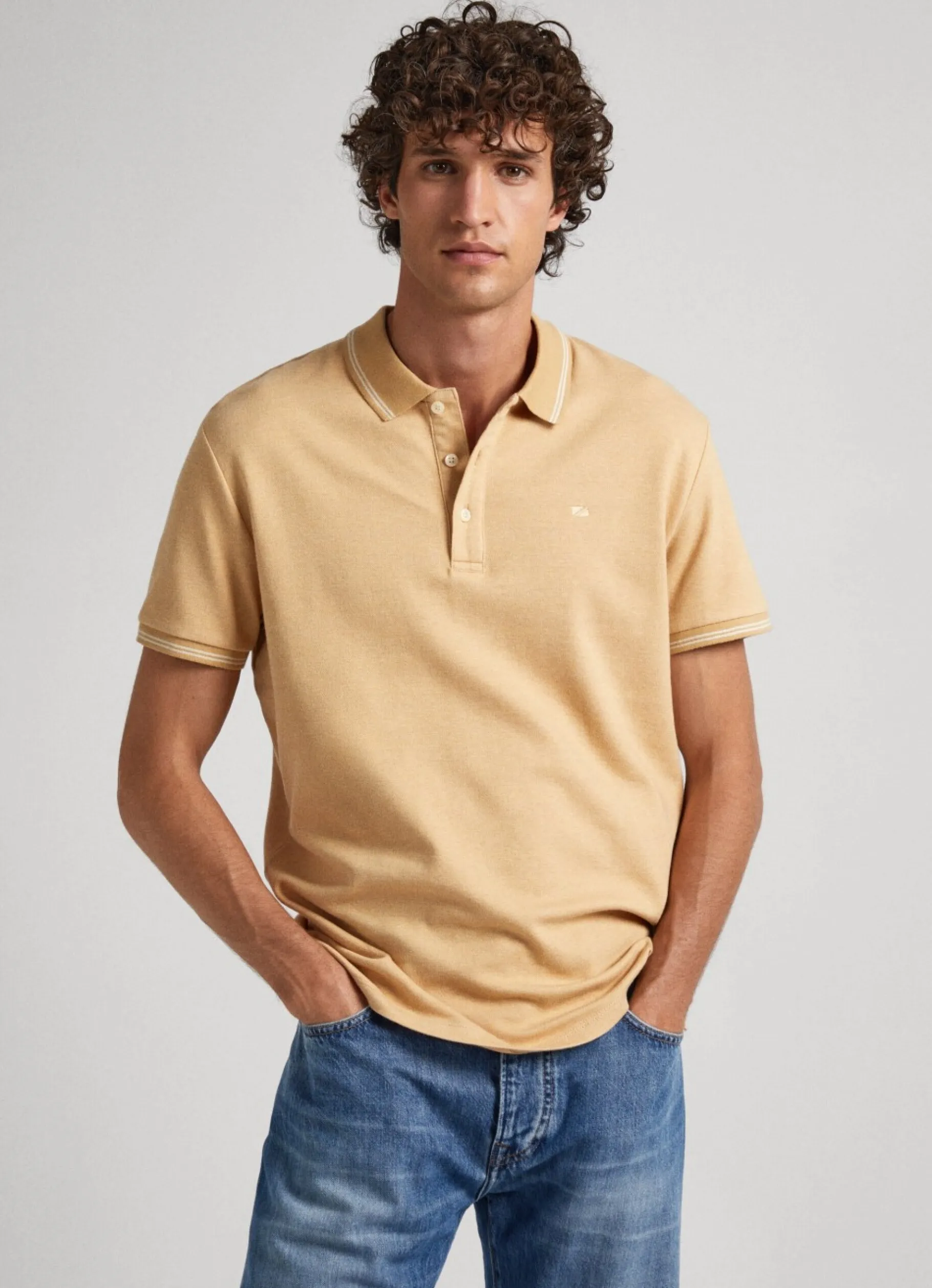 Men Pepe Jeans Flag Logo Polo Shirt