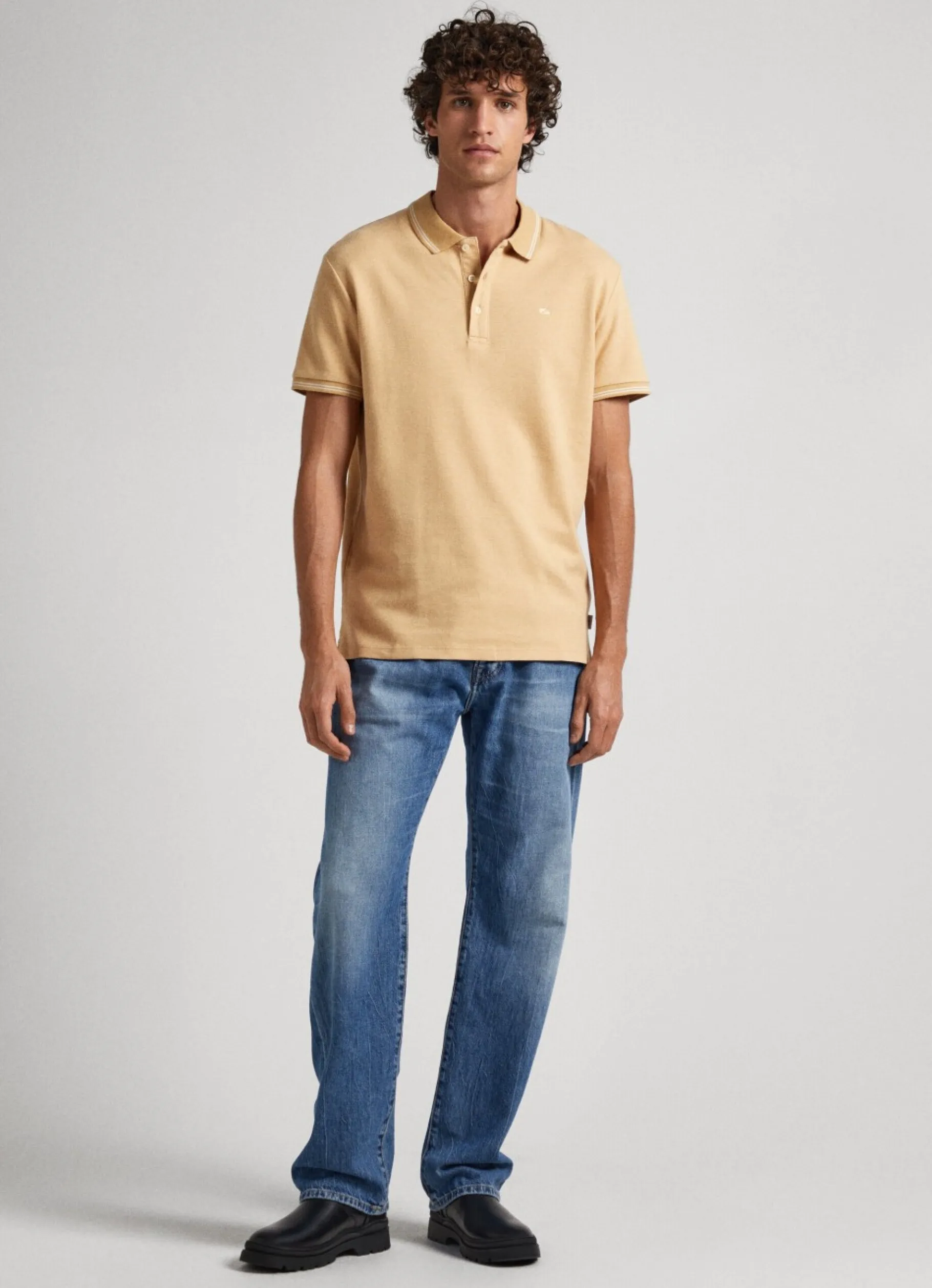 Men Pepe Jeans Flag Logo Polo Shirt