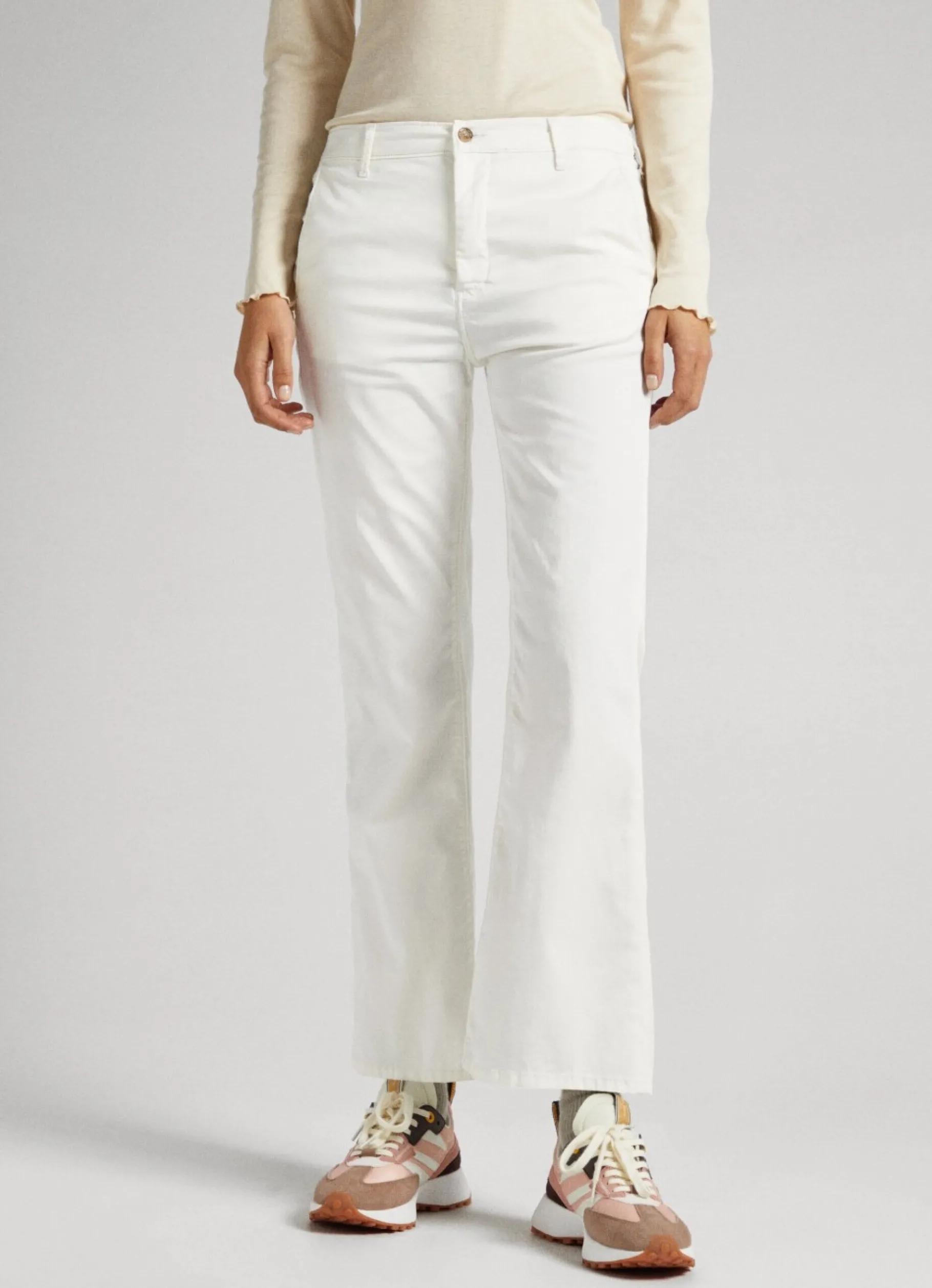 Women Pepe Jeans Flare Fit Chino Trousers