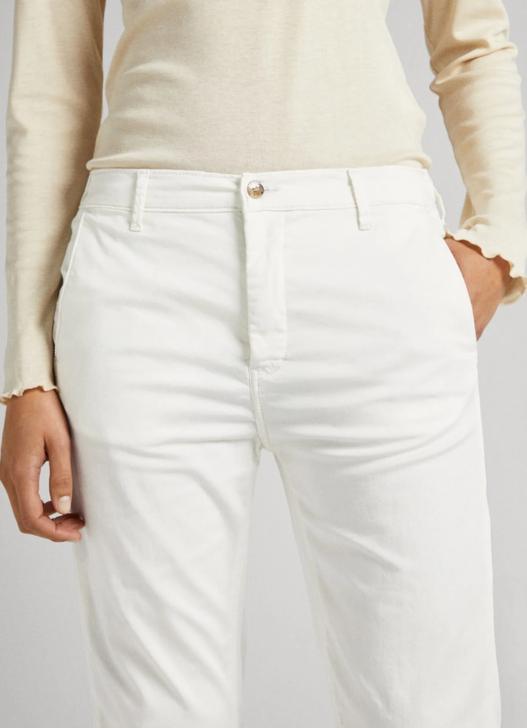 Women Pepe Jeans Flare Fit Chino Trousers