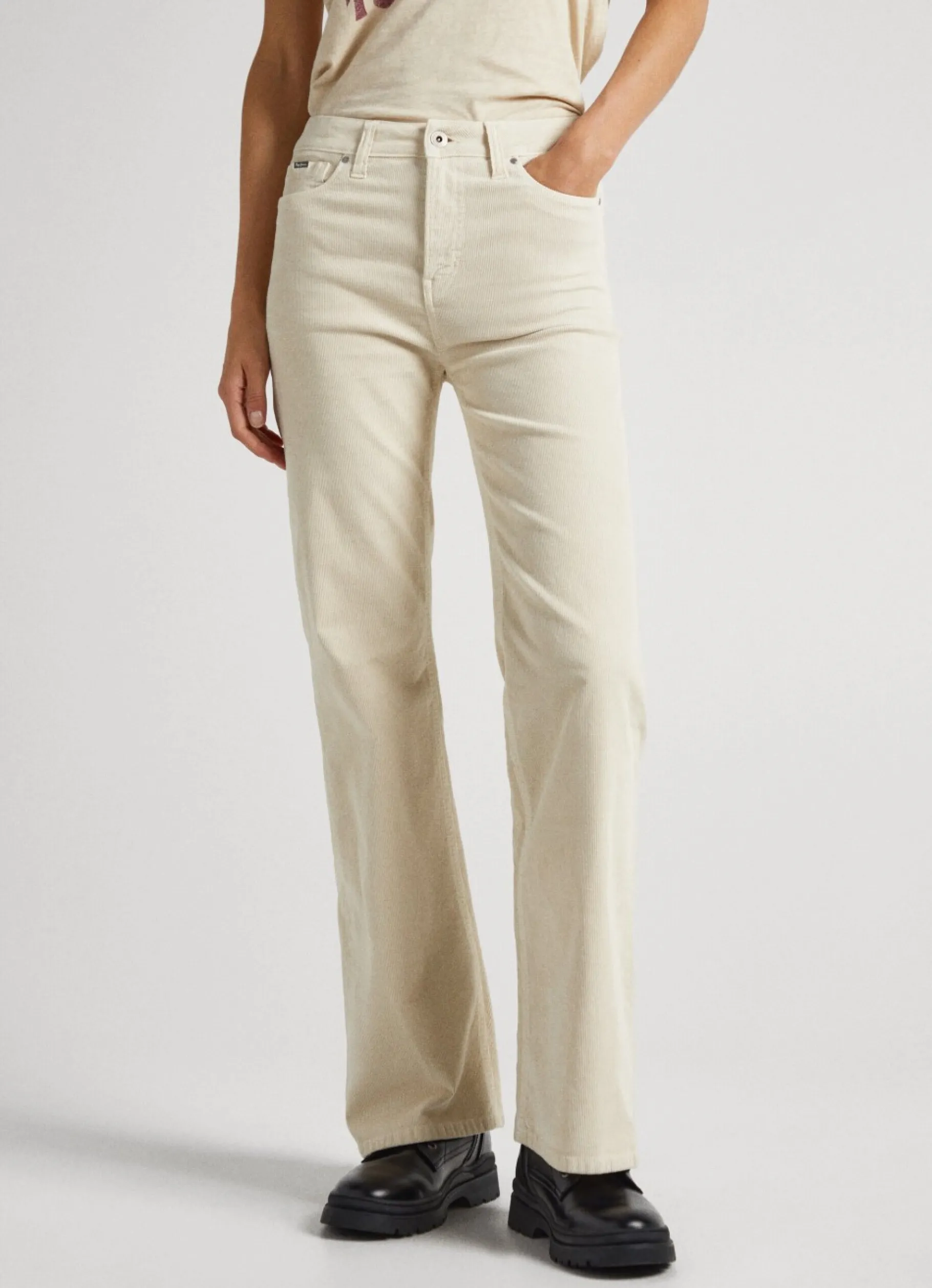 Women Pepe Jeans Flared Corduroy Trousers