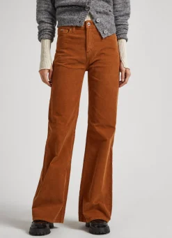 Women Pepe Jeans Flared Corduroy Trousers