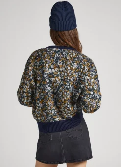 Women Pepe Jeans Floral Jacquard Knit