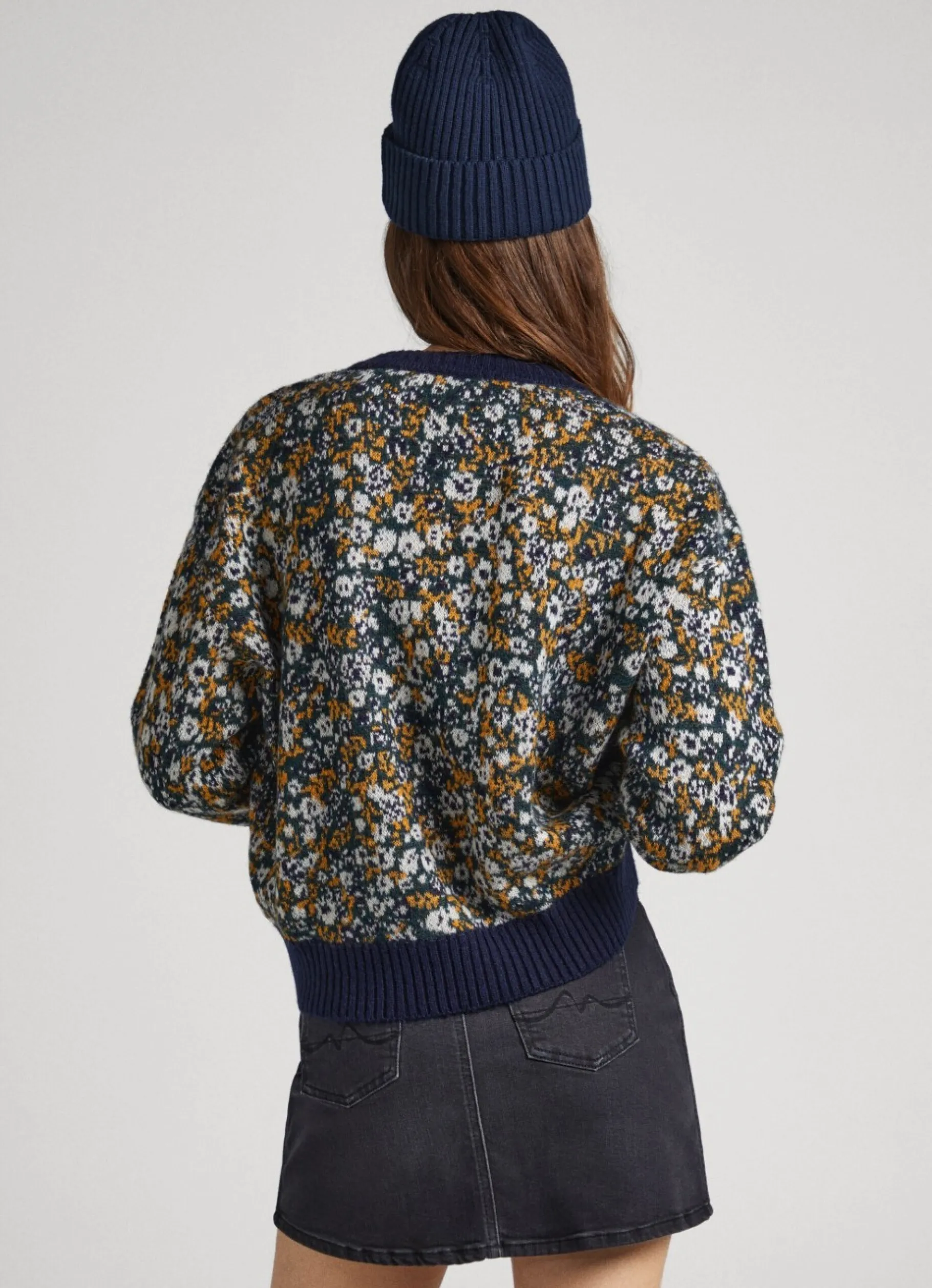 Women Pepe Jeans Floral Jacquard Knit