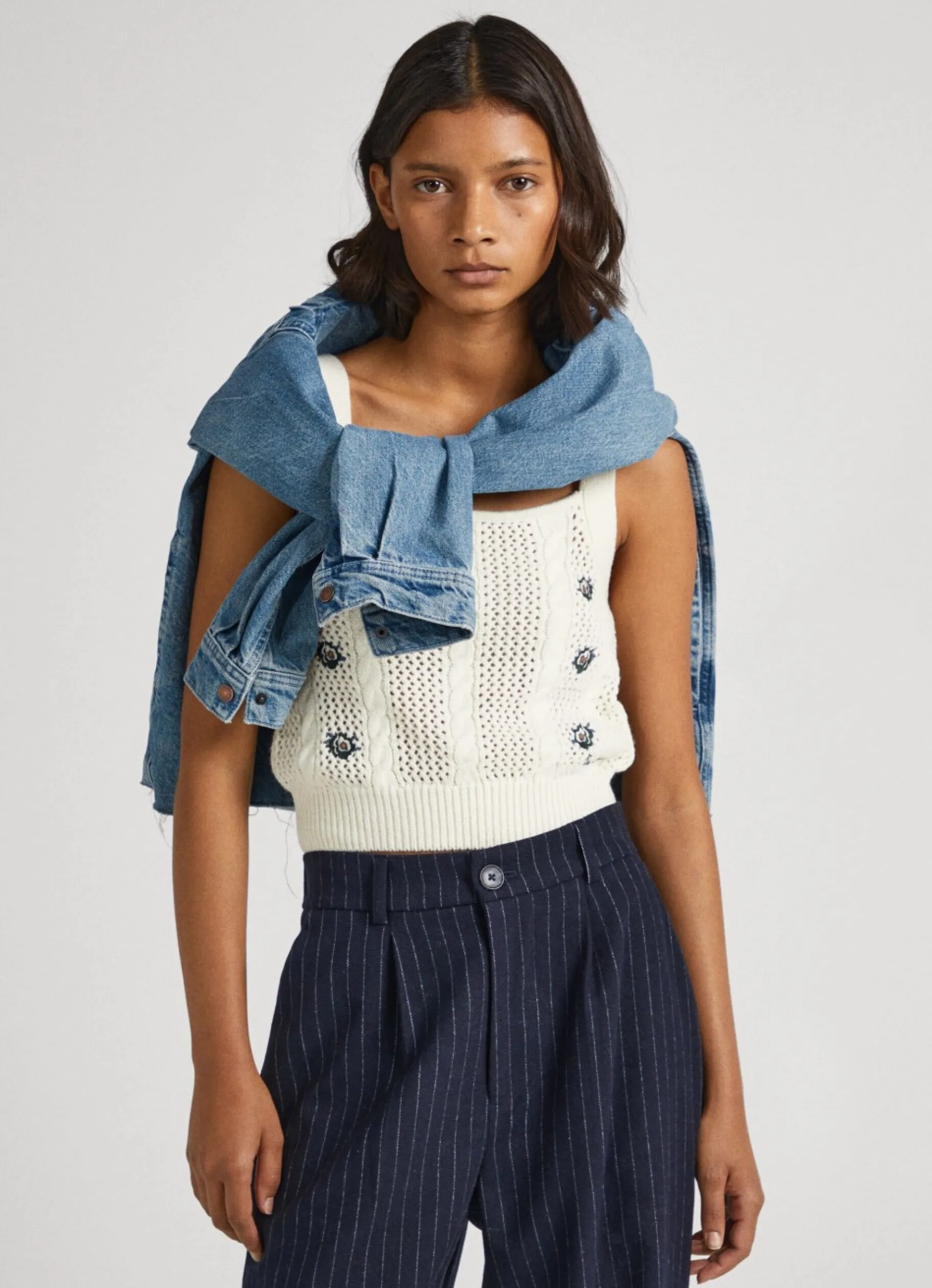 Women Pepe Jeans Floral Knit Top