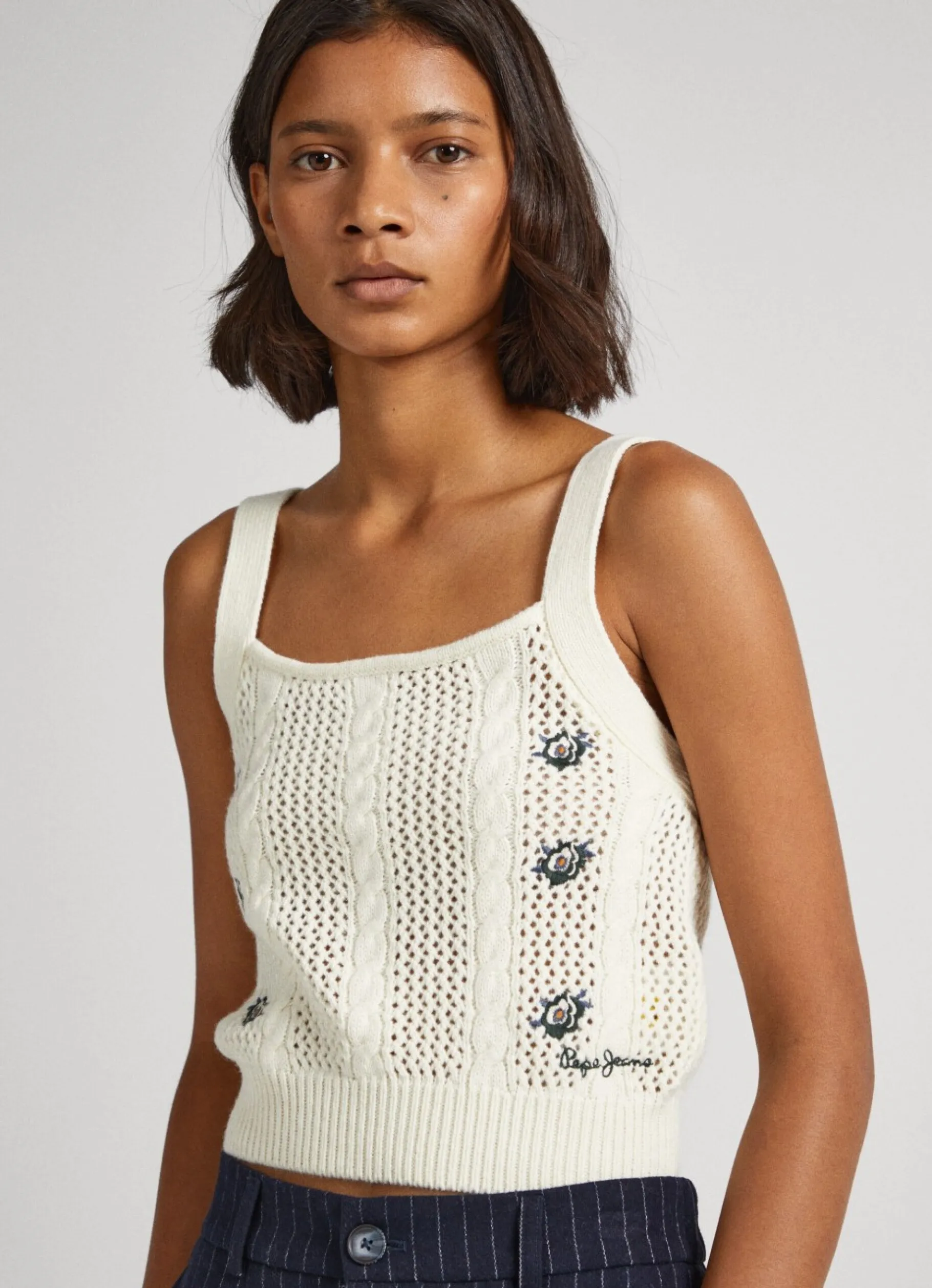 Women Pepe Jeans Floral Knit Top