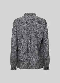 Women Pepe Jeans Floral Print Blouse With Tie Neck