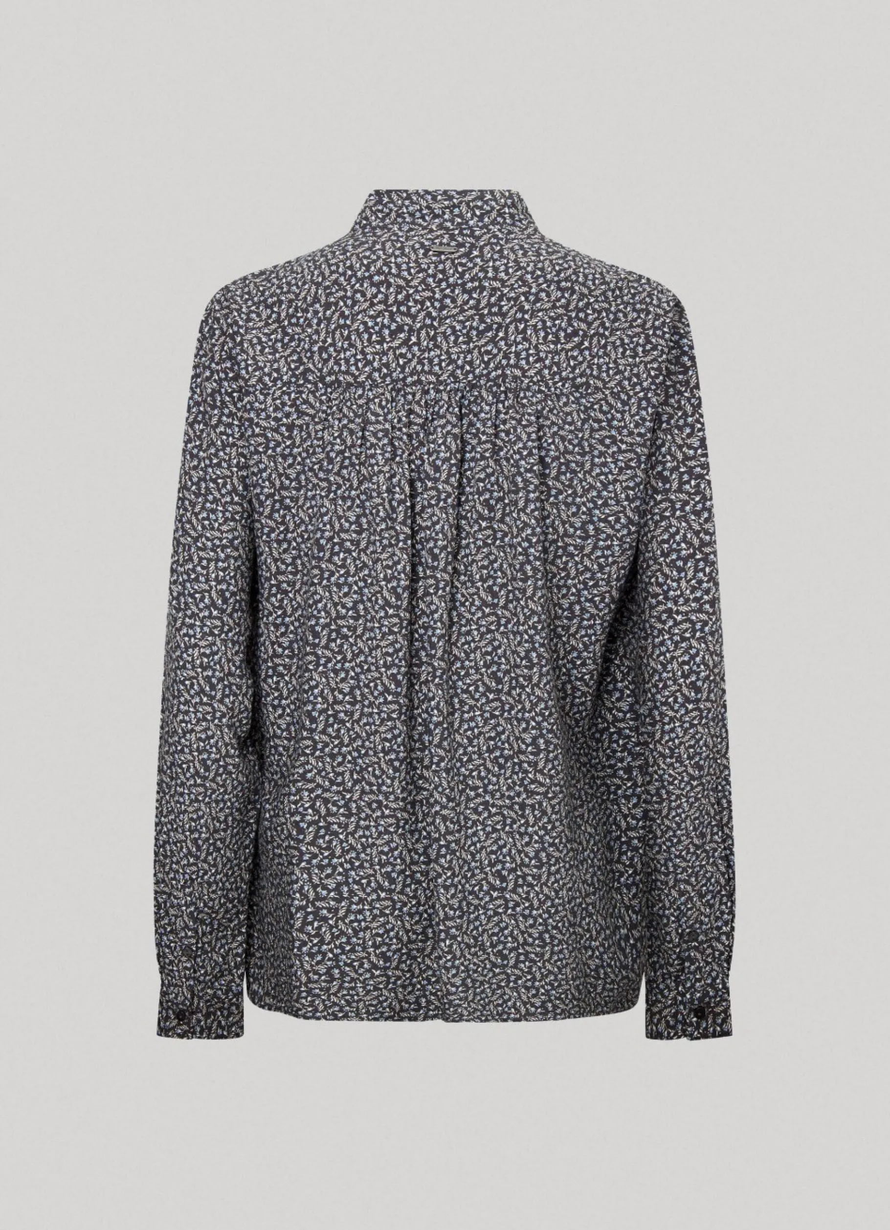 Women Pepe Jeans Floral Print Blouse With Tie Neck