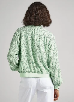 Women Pepe Jeans Floral Print Bomber Jacket