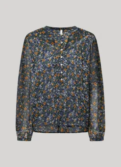Women Pepe Jeans Floral Print Chiffon Blouse