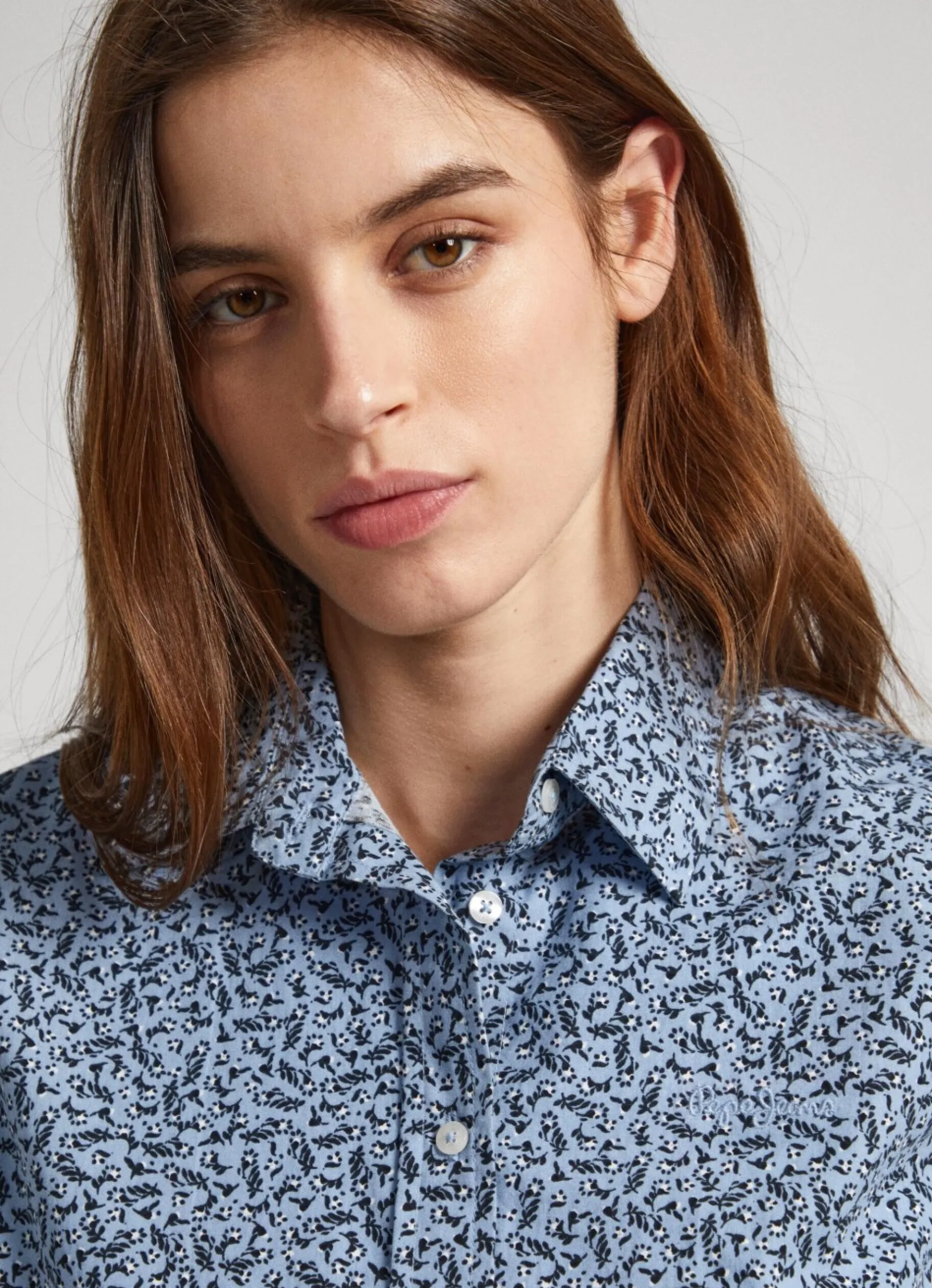 Women Pepe Jeans Floral Print Cotton Shirt