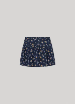 Girl Pepe Jeans Floral Print Cotton Skirt