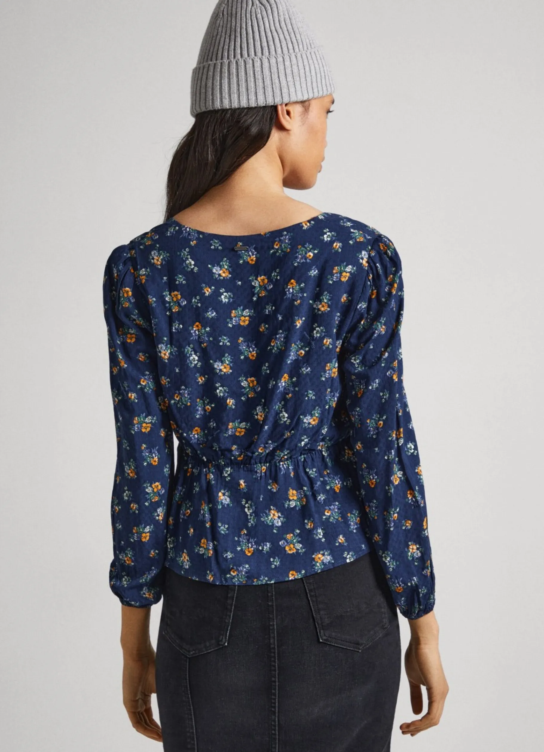 Women Pepe Jeans Floral Print Dobby Blouse
