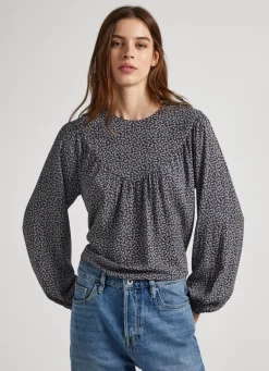 Women Pepe Jeans Floral Print Dobby Blouse