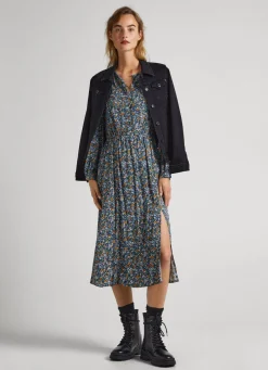Women Pepe Jeans Floral Print Dobby Dress
