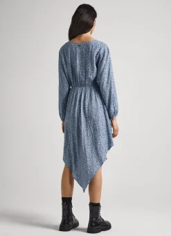 Women Pepe Jeans Floral Print Lurex Dress
