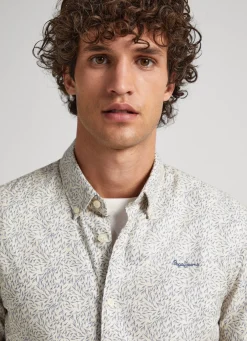 Men Pepe Jeans Floral Print Oxford Shirt