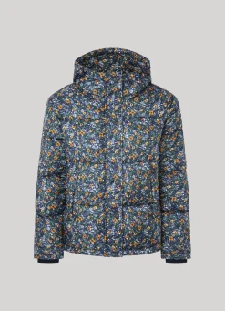 Women Pepe Jeans Floral Print Puffer Jacket