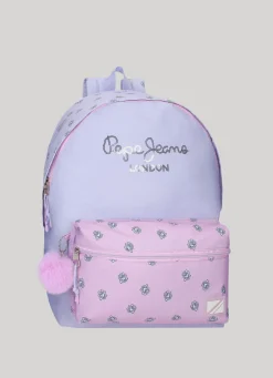 Girl Pepe Jeans Floral Print School Backpack