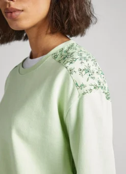 Women Pepe Jeans Floral Print Sweatshirt
