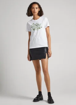 Women Pepe Jeans Floral Print T-Shirt