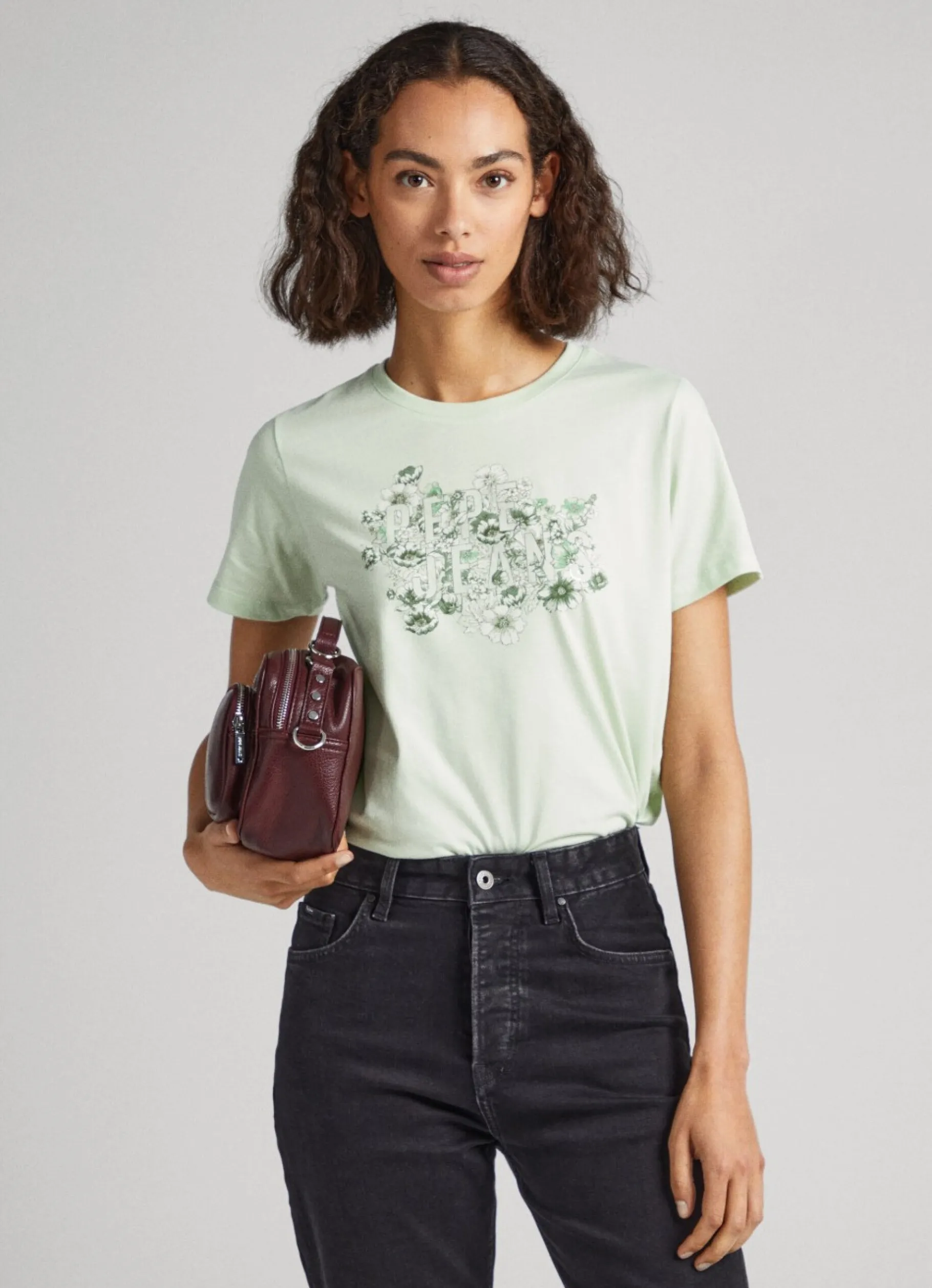 Women Pepe Jeans Floral Print T-Shirt