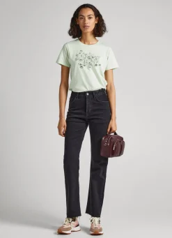 Women Pepe Jeans Floral Print T-Shirt