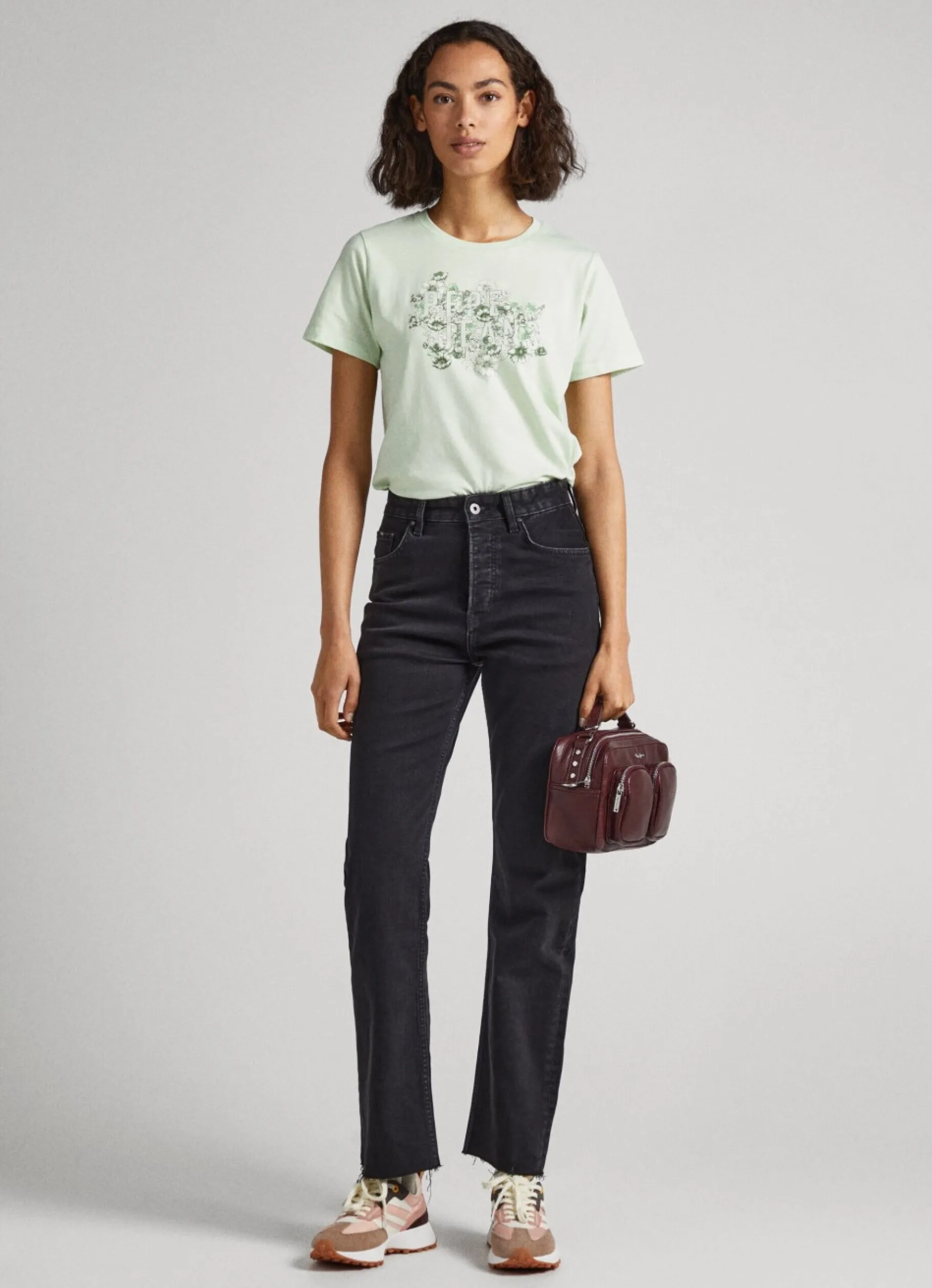 Women Pepe Jeans Floral Print T-Shirt