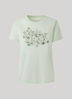 Women Pepe Jeans Floral Print T-Shirt