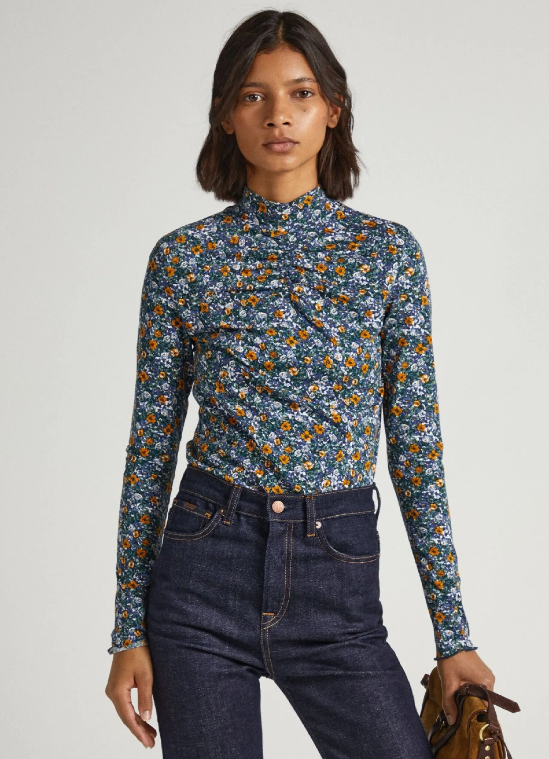 Women Pepe Jeans Floral Print T-Shirt