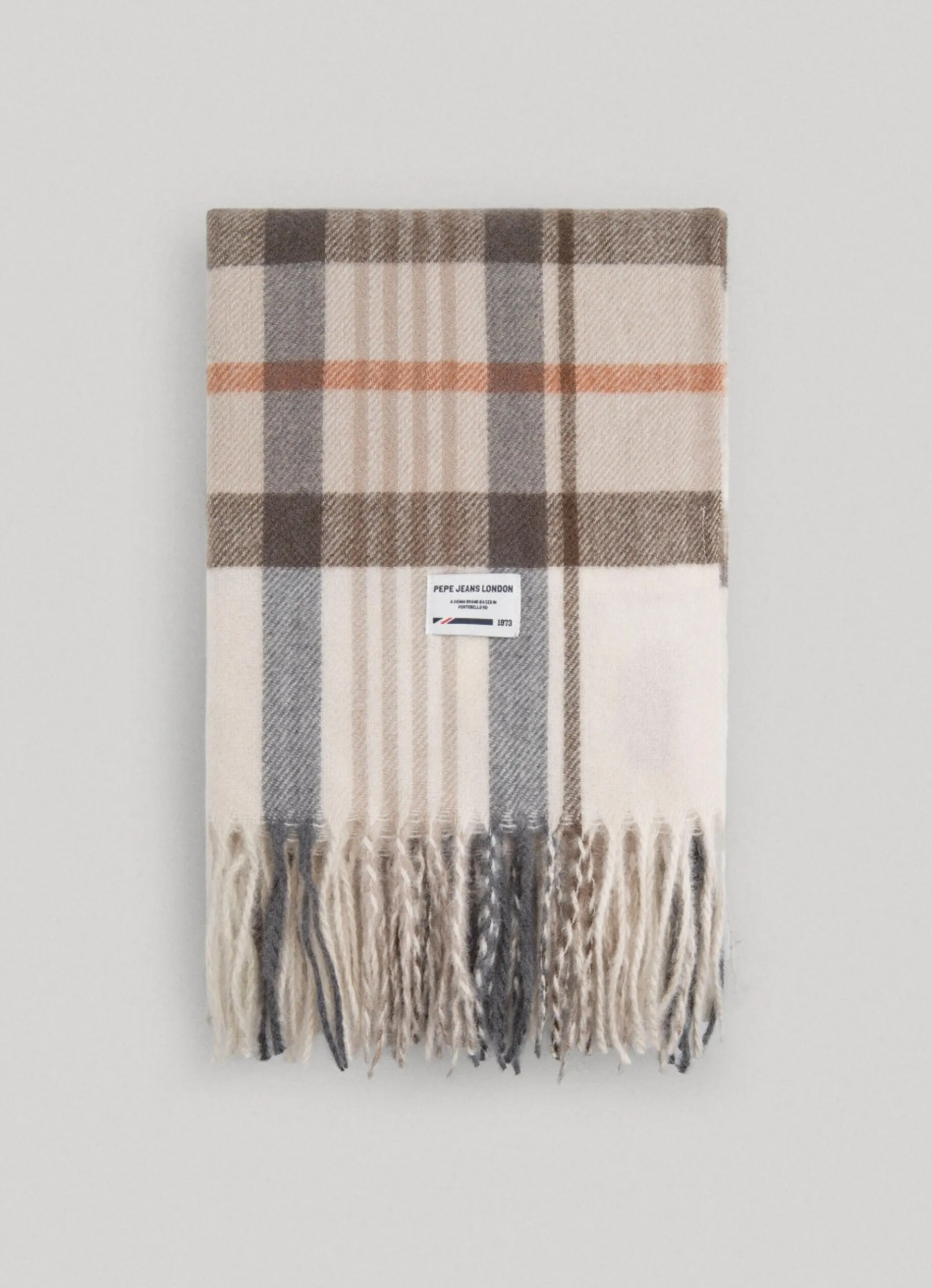 Women Pepe Jeans Fluid Fabric Check Scarf