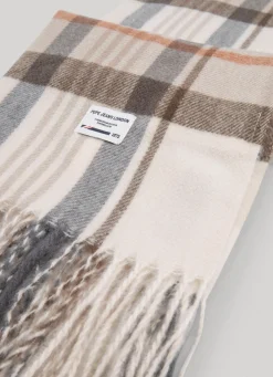 Men Pepe Jeans Fluid Fabric Check Scarf