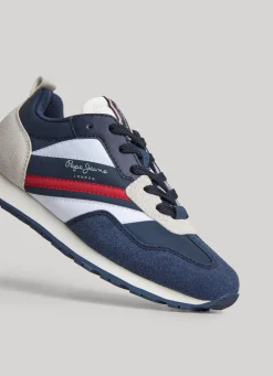 Boy Pepe Jeans Forest Print Combined Trainers