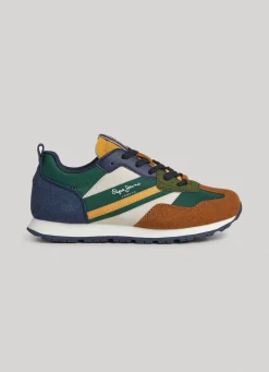 Boy Pepe Jeans Forest Print Combined Trainers