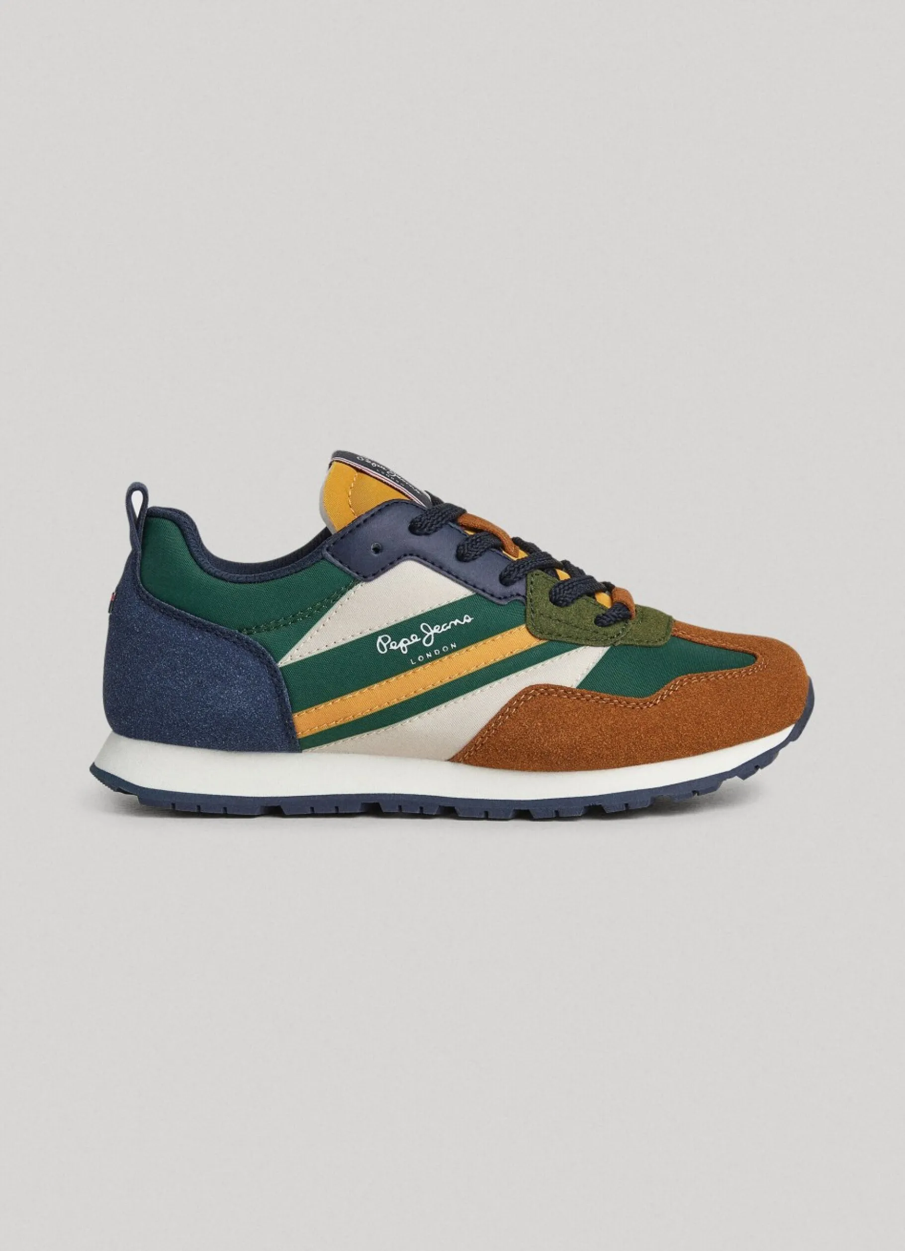 Boy Pepe Jeans Forest Print Combined Trainers