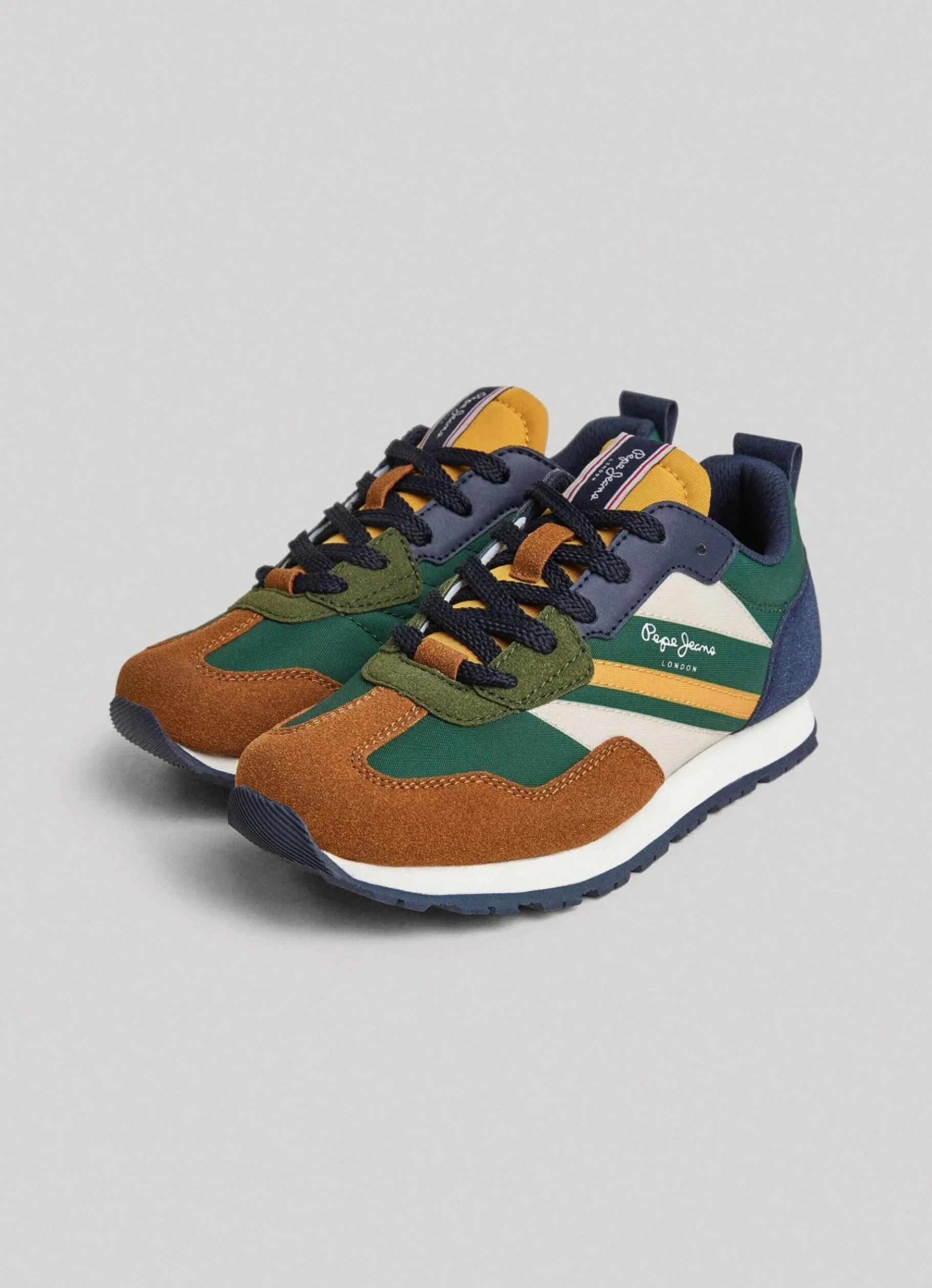 Boy Pepe Jeans Forest Print Combined Trainers