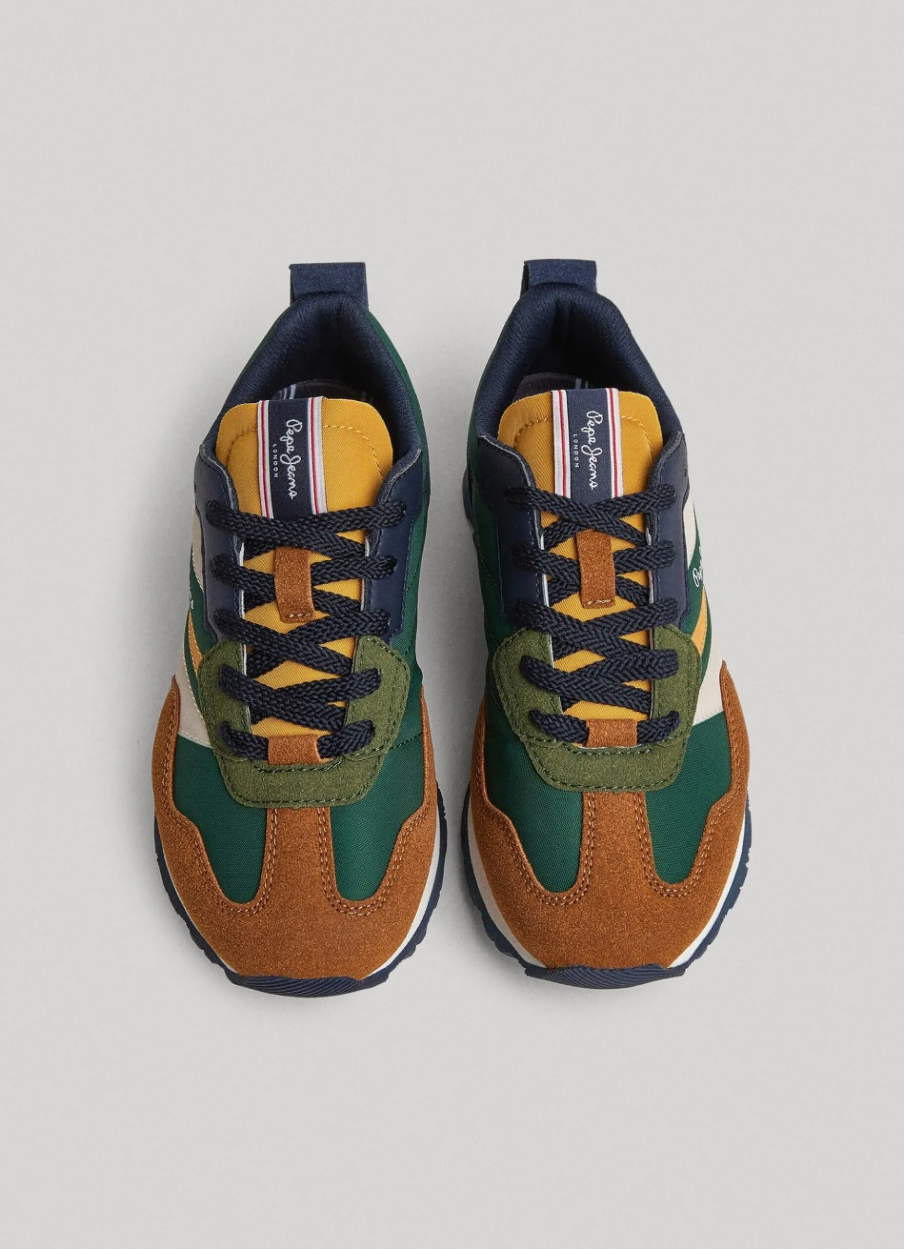 Boy Pepe Jeans Forest Print Combined Trainers