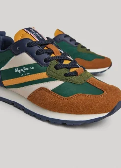 Boy Pepe Jeans Forest Print Combined Trainers