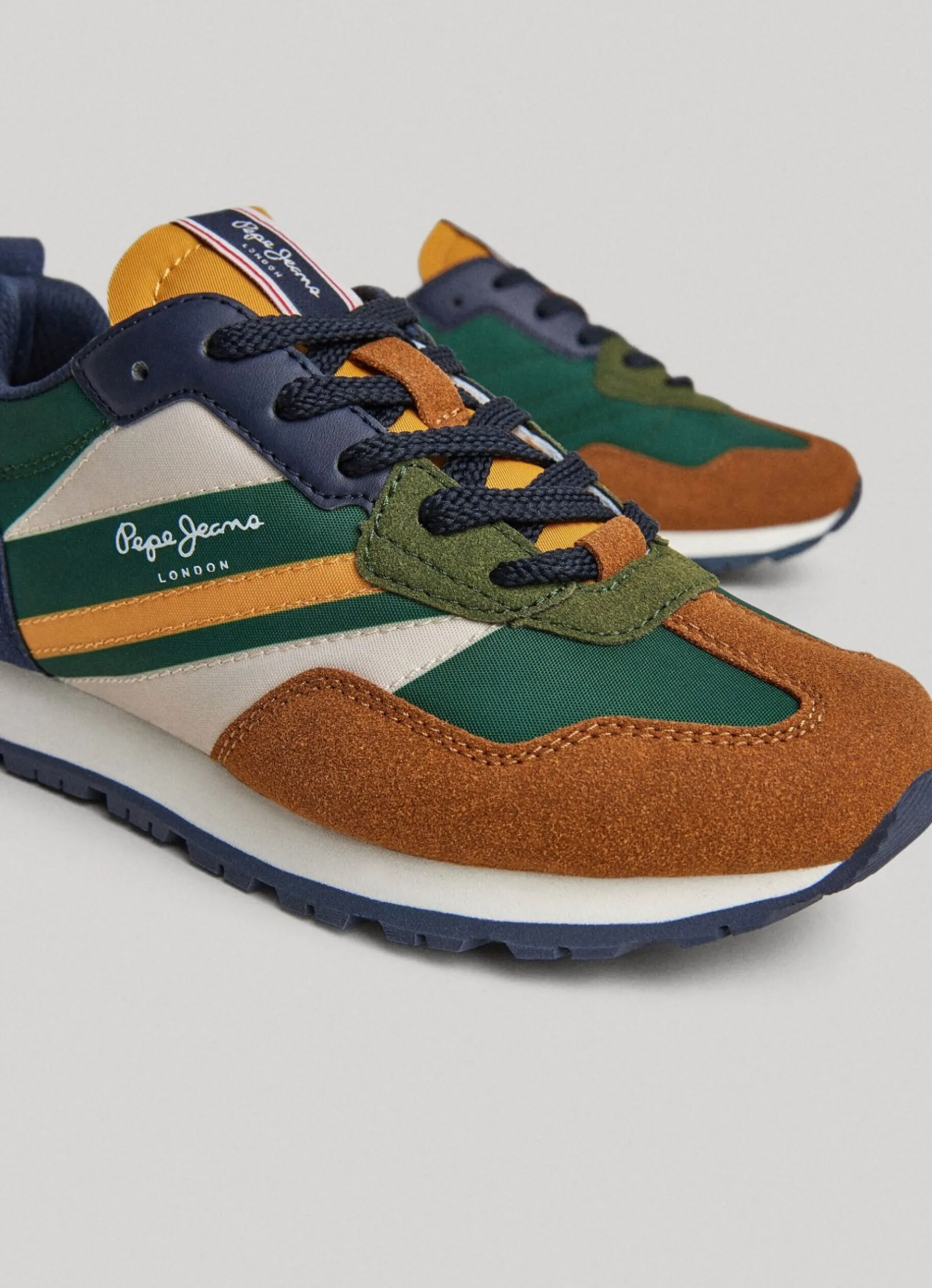 Boy Pepe Jeans Forest Print Combined Trainers
