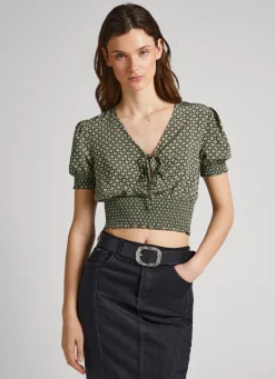 Women Pepe Jeans Geometric Print Blouse