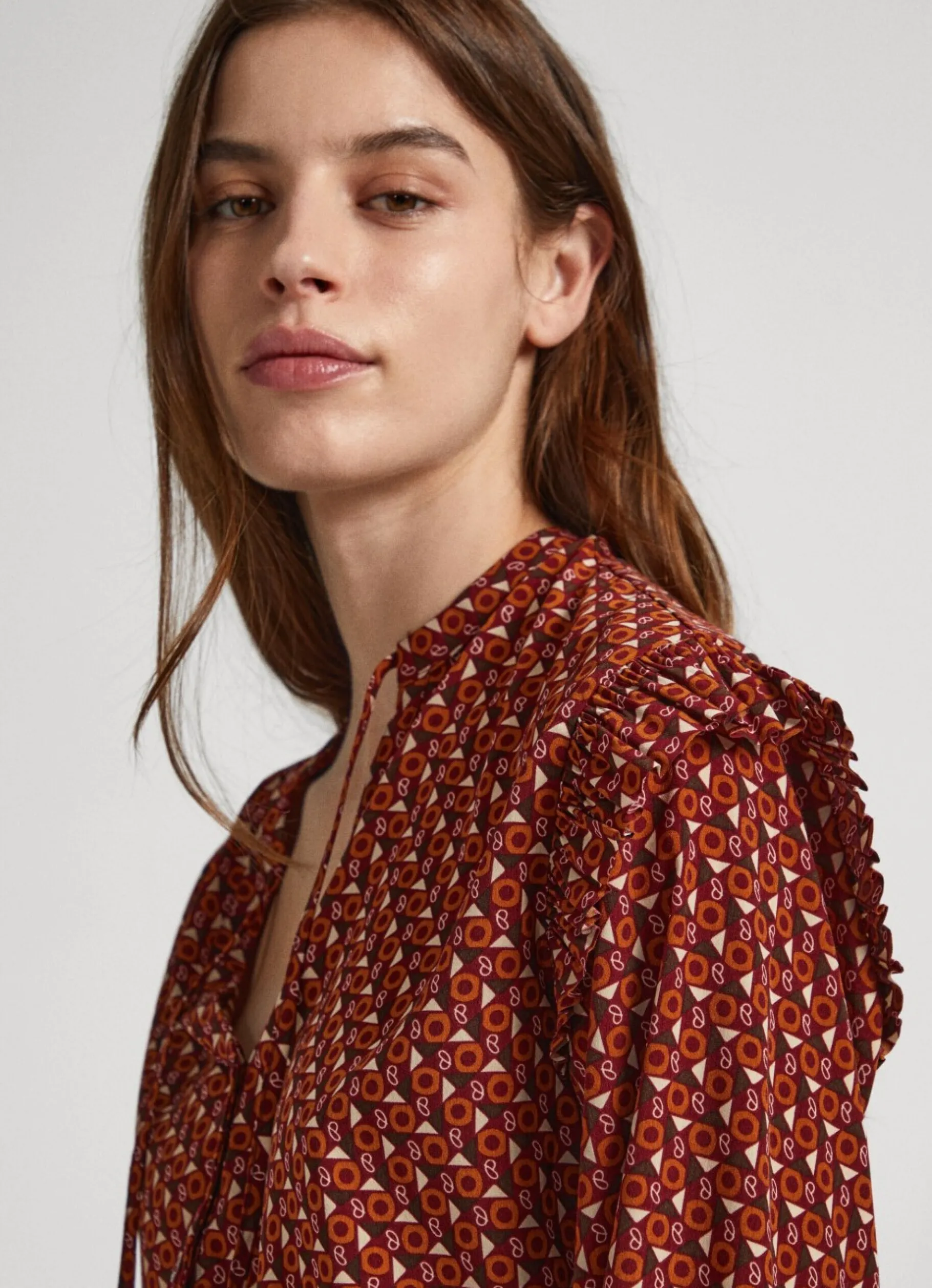 Women Pepe Jeans Geometric Print Blouse