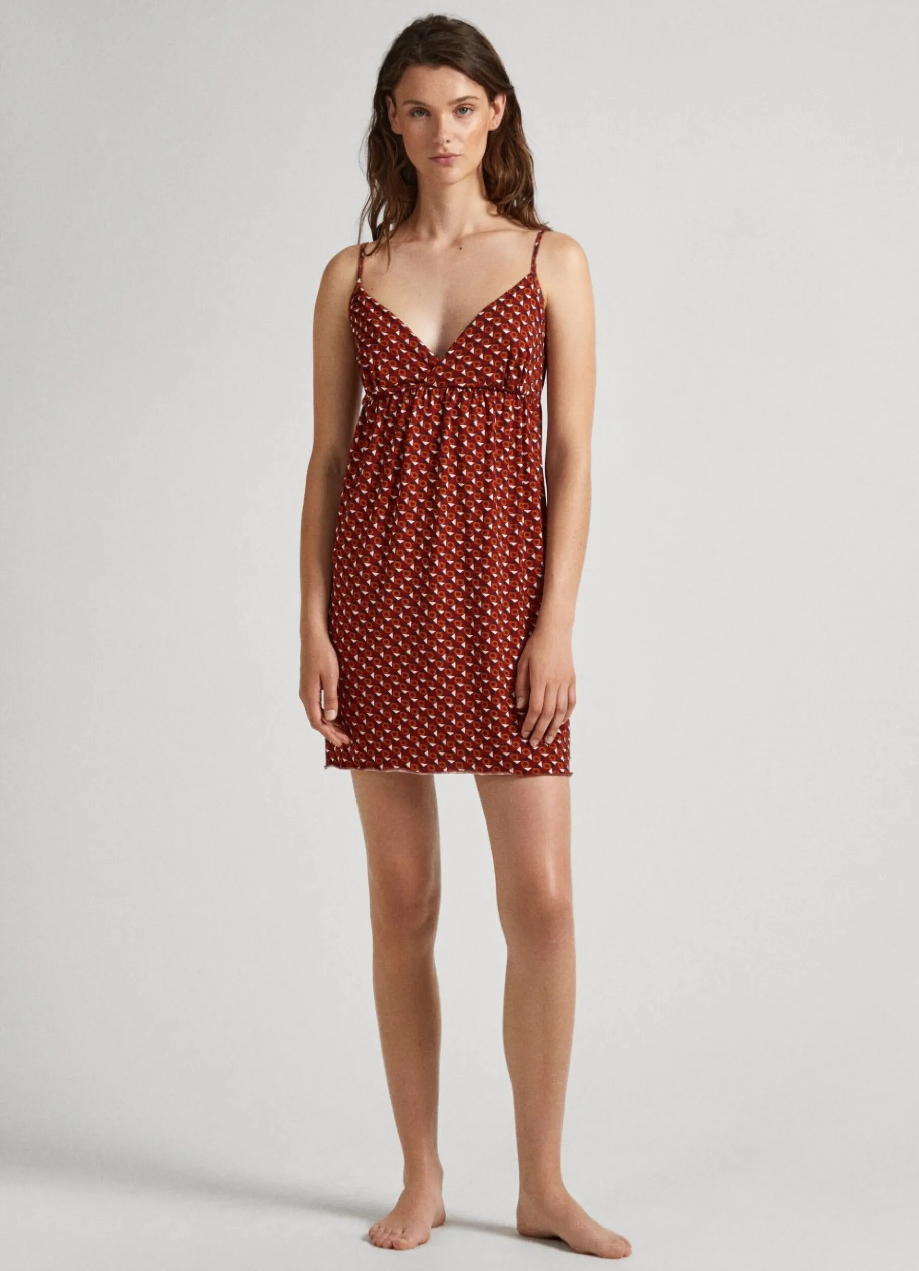 Women Pepe Jeans Geometric Print Nightdress