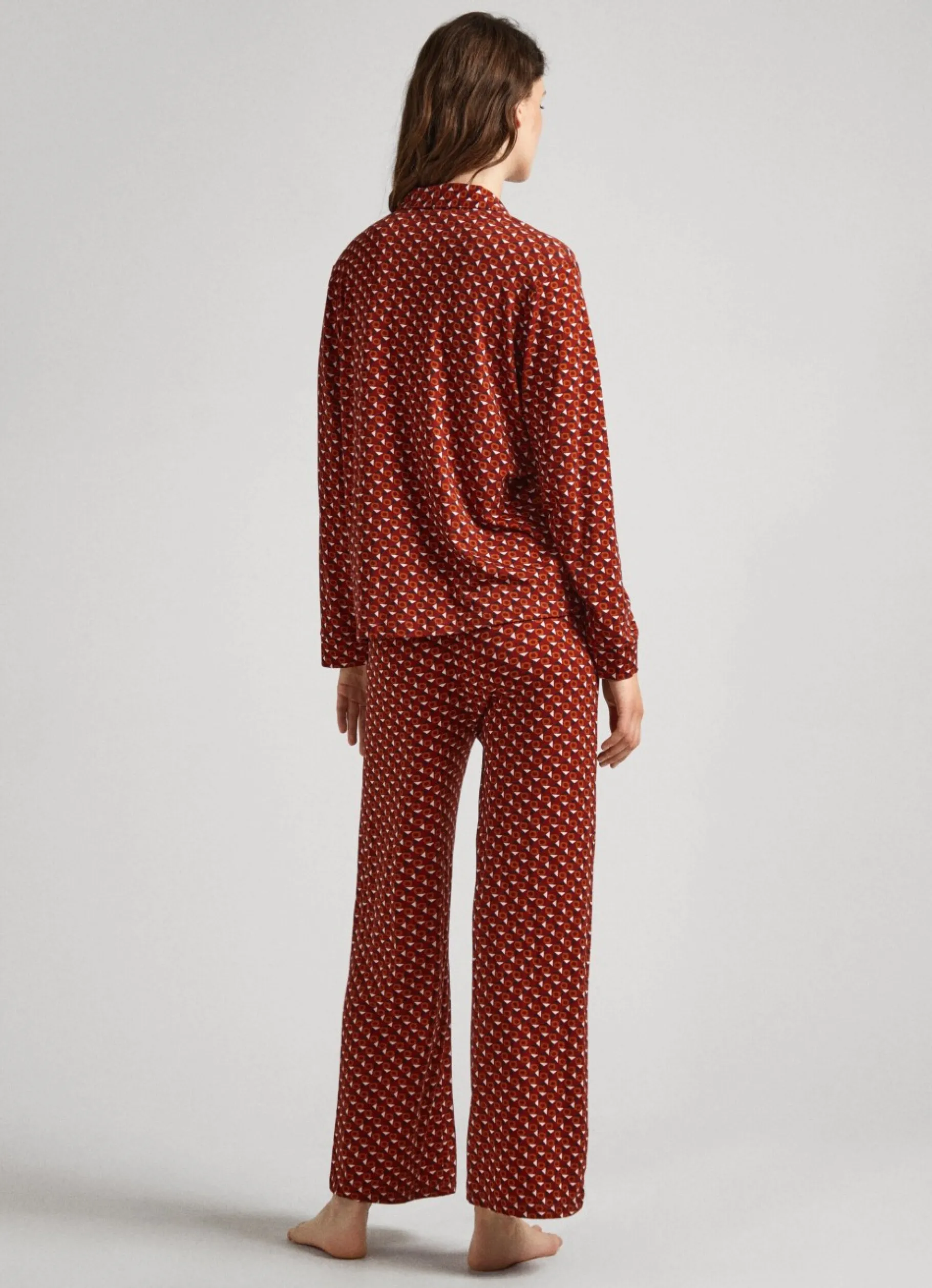 Women Pepe Jeans Geometric Print Pajama Set