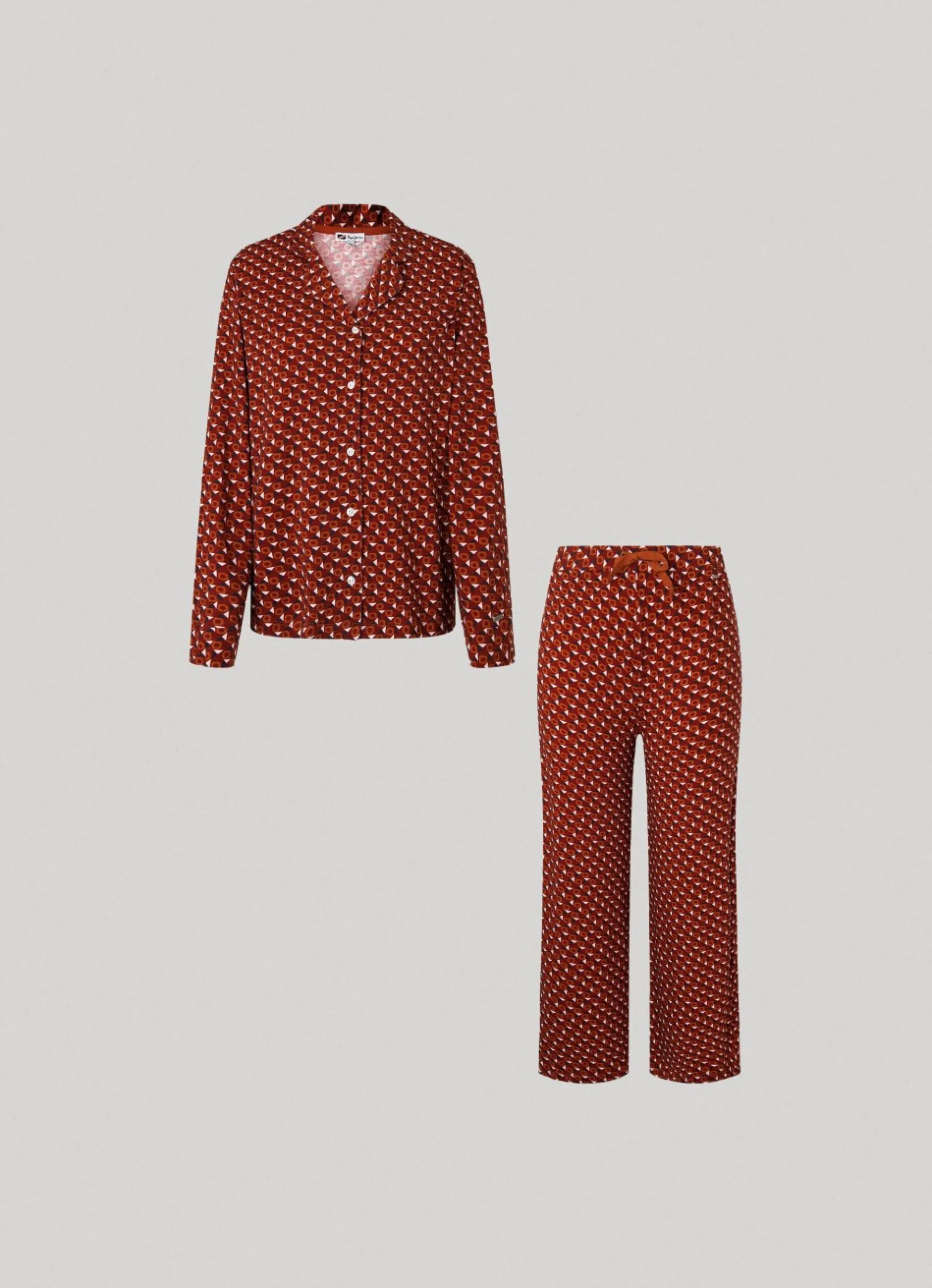 Women Pepe Jeans Geometric Print Pajama Set