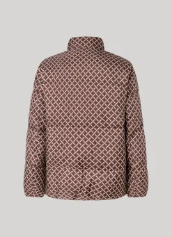 Men Pepe Jeans Geometric Print Puffer Jacket