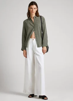 Women Pepe Jeans Geometric Print Shirt